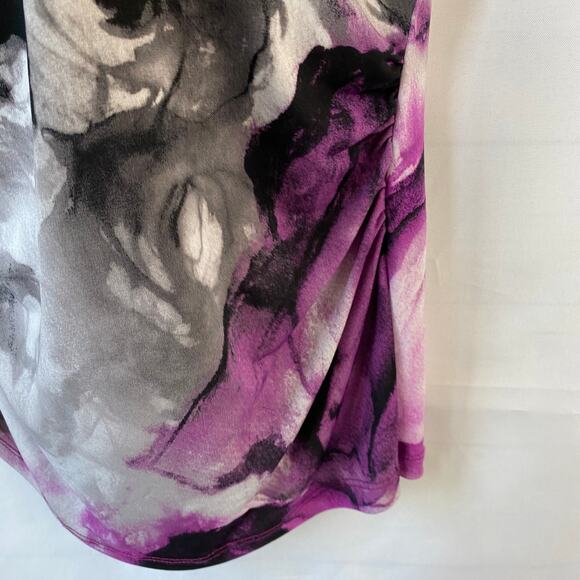 Vintage Y2K Wrapper Cowl Neck Top Women S Purple Lace Grunge‎ Witchy Whimsigoth - Picture 4 of 8